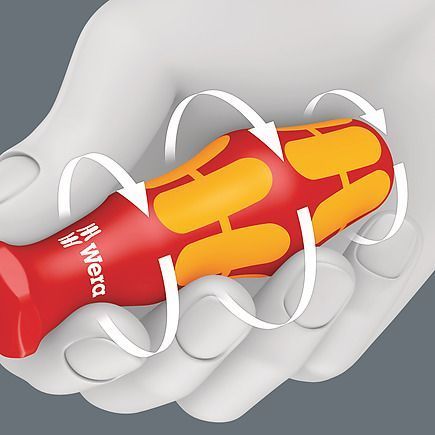 Изолированная отвертка для винтов PlusMinus (Pozidriv/шлиц) с зауженным рабочим концом PZ/S2х100 WERA 05006466001 05006466001 фото