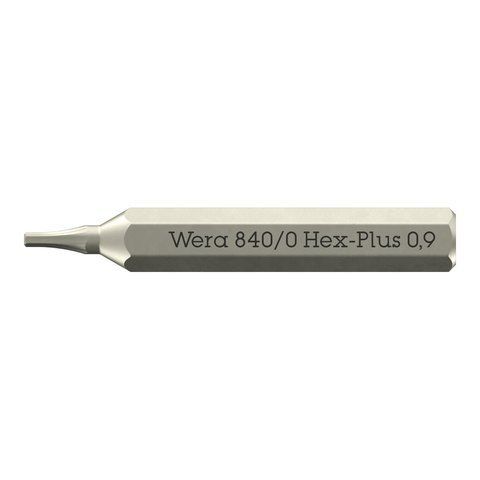 Микробита шестигранная Hex-Plus 840/0 Micro 0,9x30 мм, хвостовик 4 мм WERA 05058108001 05058108001 фото
