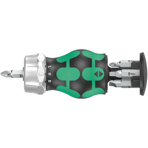 Ручка-битодержатель с трещёткой Kraftform Kompakt Stubby RA 4 (PH, SL, квадрат) WERA 05008886001 05008886001 фото