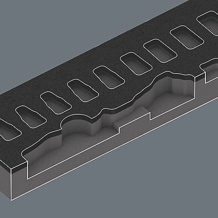 Ложемент набір головок та тріскачка 1/4&Prime; 8000 A Zyklop 1, 37 предметів WERA 05150110001 фото