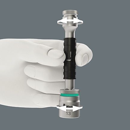 Подовжувач Zyklop 8796 SC з муфтою вільного ходу та фіксатором 125 мм 1/2&Prime; WERA 05003642001 05003642001 фото