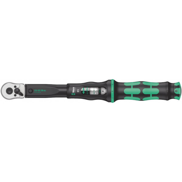 Динамометрический ключ с трещоткой 1/2″ с реверсом Click-Torque C 1 (10-50 Нм) WERA 05075620001