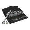 Zyklop Metal 8100 SB 10 - набор с трещоткой, сдвижной квадрат, привод 3/8", дюймовый WERA 05004050001