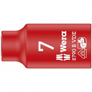 Торцовая изолированная головка Zyklop VDE, привод 3/8″, 7 мм WERA 05004951001
