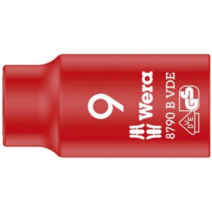 Торцовая изолированная головка Zyklop VDE, привод 3/8″, 9 мм WERA 05004953001