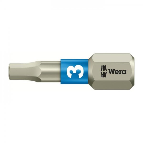 Бита шестигранная из нержавеющей стали HEX3,0х25 мм WERA 05071073001 Бита шестигранная из нержавеющей стали HEX3,0х25 мм WERA 05071073001