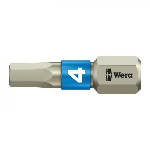 Бита шестигранная из нержавеющей стали HEX4,0х25 мм WERA 05071074001 Бита шестигранная из нержавеющей стали HEX4,0х25 мм WERA 05071074001