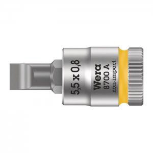 Шлицевая отверточная головка Zyklop 1/4″ SL5,5х28 мм WERA 05003320001
