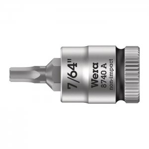 Отверточная головка Zyklop 1/4″ шестигранная дюймовая HEX7/64″х28 мм WERA 05003382001