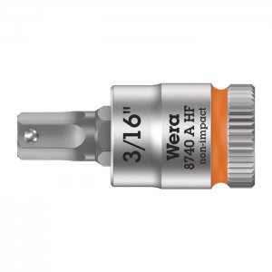 Отверточная головка Zyklop 1/4″ шестигранная дюймовая HEX3/16″х28 мм WERA 05003386001