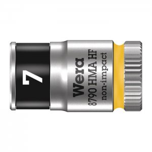 Торцовая головка Zyklop 1/4″ с фиксирующей функцией 7,0х23 мм WERA 05003722001