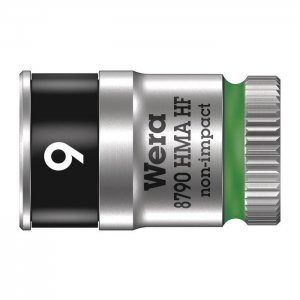 Торцовая головка Zyklop 1/4″ с фиксирующей функцией 9,0х23 мм WERA 05003724001