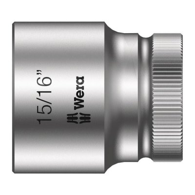Торцовая головка Zyklop 1/2″ дюймовая 15/16″х37 мм WERA 05003629001