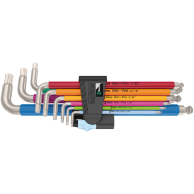 Набор Г-образных ключей, дюймовых, нержавеющая сталь Hex-Plus Multicolour Stainless Imperial 1 WERA 05022860001