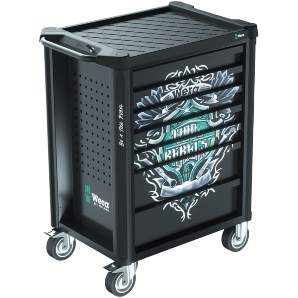 Инструментальная тележка 9700 Tool Rebel 94 предмета WERA 05150130001 Инструментальная тележка 9700 Tool Rebel 94 предмета WERA 05150130001