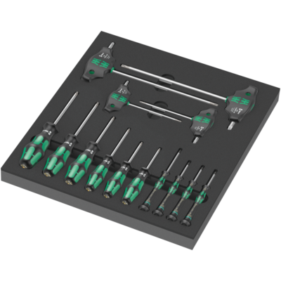 Ложемент набор отвёрток TORX® HF 1, 14 предметов WERA 05150103001