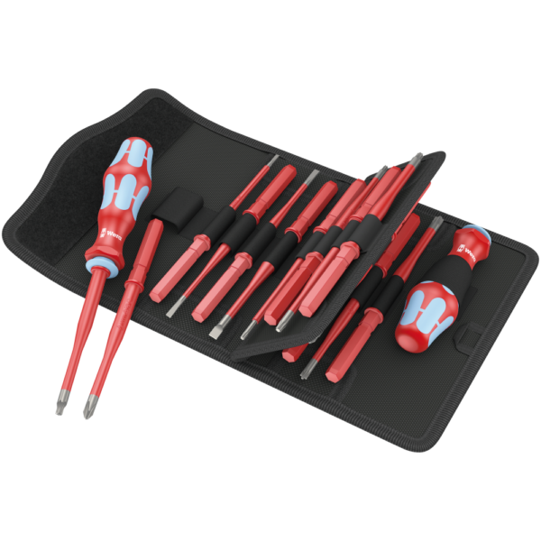 Набор со стержнями из нержавеющей стали и 2 ручками Kraftform Kompakt VDE Stainless 17 extra slim 1, 17 предметов (SL, PH, PZ, PZ/S, TX) WERA 05006631001 (05059041001) Набор со стержнями из нержавеющей стали и 2 ручками Kraftform Kompakt VDE Stainless 17 extra slim 1, 17 предметов (SL, PH, PZ, PZ/S, TX) WERA 05006631001 (05059041001)