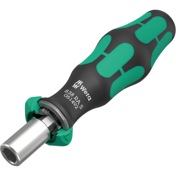 Ручка-битодержатель с функцией трещотки 838 RA S, 1/4" WERA 05051492001 Ручка-битодержатель с функцией трещотки 838 RA S, 1/4" WERA 05051492001